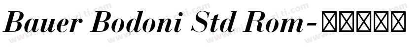 Bauer Bodoni Std Rom字体转换